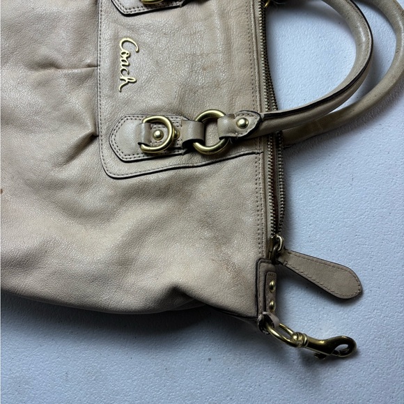 Coach Beige Leather Satchel Shoulder Bag No. K1049-F15445 - Picture 12 of 13